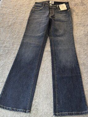 White House Black Market BLANC Jeans Dark Wash Bootcut Women Sz 4R Classic Smart